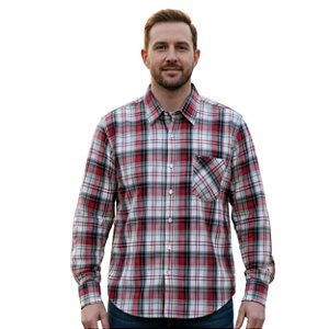Camisa Manga Longa West Brothers Xadrez Vermelho