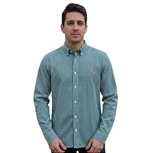 Camisa Manga Longa Austin Western Xadrez Verde