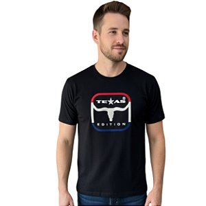 Camiseta Texas Edition Preta Bordada