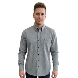 Camisa Manga Longa Austin Bulls Xadrez Preto/Branco