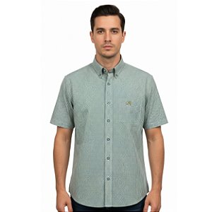 Camisa Manga Curta Okan Western Xadrez Verde