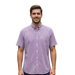 Camisa Manga Curta TXS Xadrez Roxo