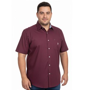 Camisa Manga Curta Austin Western Vinho