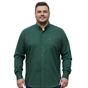 Camisa Manga Longa Austin Bulls Xadrez Verde
