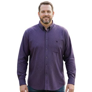 Camisa Manga Longa Country Way Xadrez Roxo