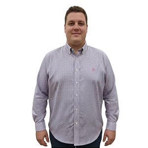 Camisa Manga Longa Austin Western Xadrez Rosa