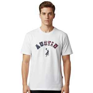 Camiseta Bordada Austin Western Branca