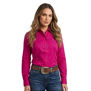 Camisa Manga Longa Horseman Rosa