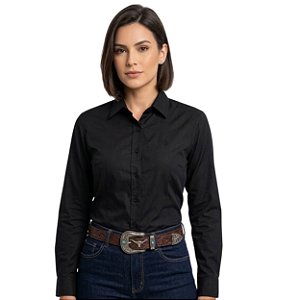 Camisa Manga Longa Country Way Preta