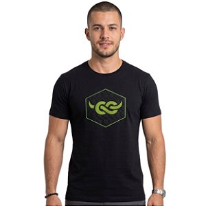 Camiseta Bordada Bull Roper Preta