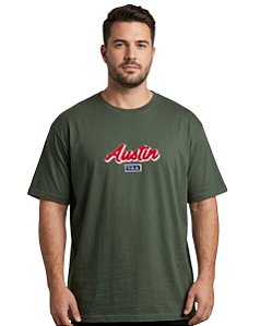 Camiseta Bordada Austin Western Verde