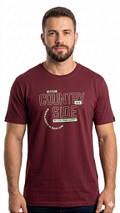 Camiseta Estampada Bordo Ox Horns