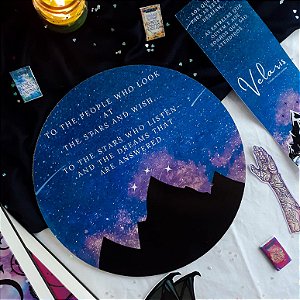 Placa estrela com o marca página