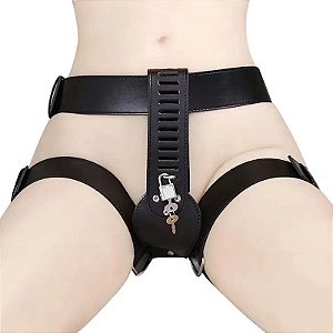 CINTO DE CASTIDADE FEMININO - COURO