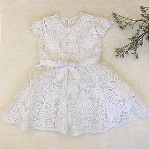Vestido infantil Renascença Love luxo branco