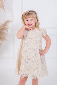 Vestido infantil Renascença luxo Lírios