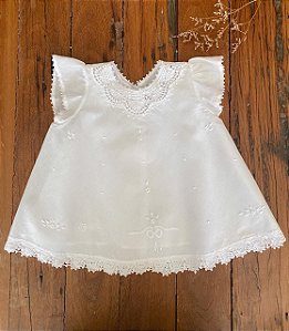 Vestido infantil algodão Liz branco