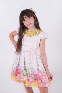 Vestido infantil Orquídea com Pérolas