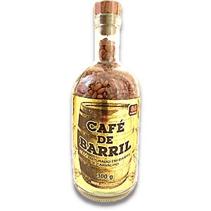Garrafa Café Especial Maturado em Barril de Cachaça em Grãos 310g - 86 Pontos