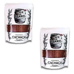 PROMOÇÃO Kit Pó - 02un. Café Especial Premium Maturado em Barril de Cachaça 250g - 86 Pontos