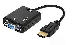 ADAPTADOR HDMI PARA VGA COM SAÍDA DE ÁUDIO