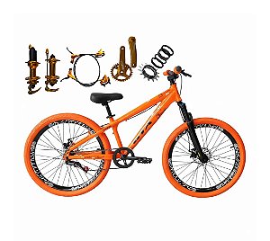 Bicicleta 26 Gta Rebel Freeride Single K7 Barulhento Freio Hidraulico Vmaxx Flame