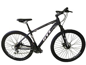 Bicicleta aro 29 Gti Roma 21v Alumínio Mtb Freios a Disco Garfo com Suspensão