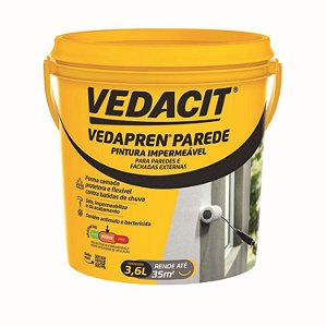 Vedapren Parede Branco 3,6L Vedacit