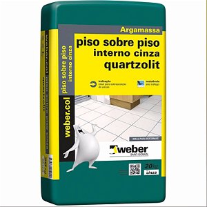 Argamassa Piso sobre Piso cinza 20kg Quartzolit