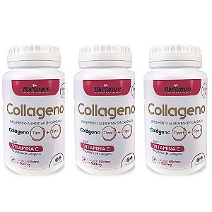 BioNature - Collageno Kit 3 potes com 60 caps/pote