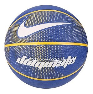 Bola De Basquete Nike Dominate 8p Tamanho 7 - Azul / Amarela