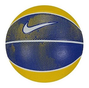 Mini Bola De Basquete Nike Swoosh T3 - Azul / Amarela
