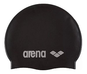 Touca De Natação Modelo Classic Silicone Arena - Preto
