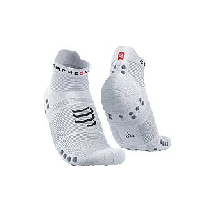 Meia Compressão V4 Compressport - Cano Curto - Run - Branco