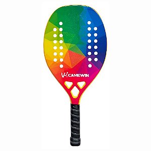 Raquete De Beach Tennis Camewin em Carbono Modelo Rainbow