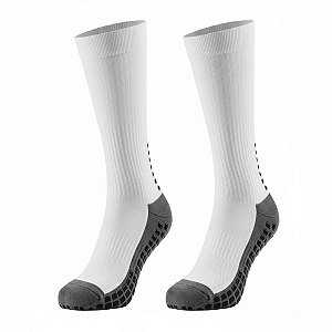 Meião Socks Antiderrapante Futebol Contra Torções Branca
