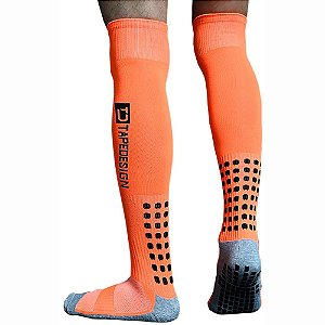 Meião Trusox Para Futebol Antiderrapante Anti Torção Laranja