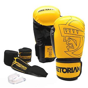 Kit Luvas Pretorian Core Confortável Bandagem Bucal Boxe MMA
