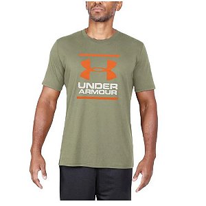 Camiseta Unissex Under Armour GL Foundation Verde Laranja