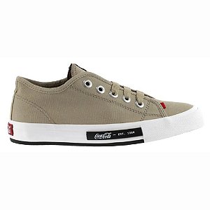 Tênis Coca Cola Shoes Daytona Caqui Feminino Casual Clássico