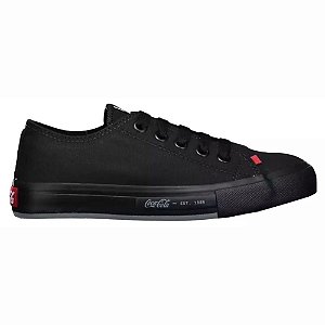 Tênis Coca Cola Shoes Daytona Black Feminino Casual Clássico