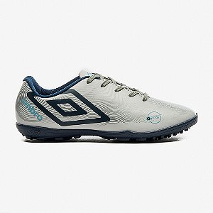 Chuteira Society Umbro Orbit Unissex Branco Prata Marinho