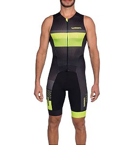 Macaquinho Triathlon Woom Sem Manga 140 Spot Masculino Preto