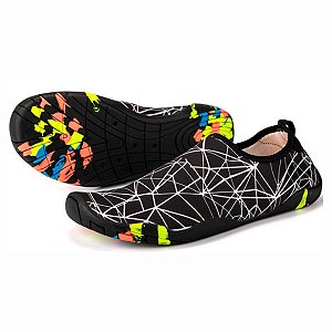 Sapatilha Aquática Neoprene Hibrida Praia Unissex Preto