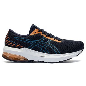 Tênis Asics Spectrum Unissex Azul Laranja Corrida Treinos