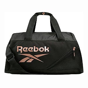 Bolsa Mala Reebok Alta Duffle 32L Unissex Preto Dourado