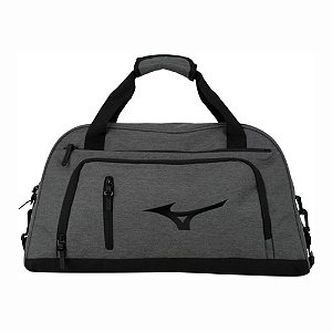 Mala Bolsa Mizuno Gym 29 Litros Unissex Cinza Preto Treinos