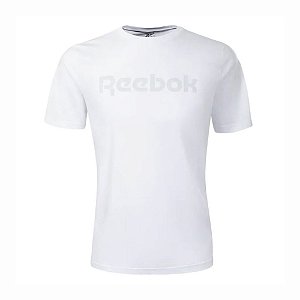 Camiseta Reebok Big Logo Linear Masculino Branco Manga Curta