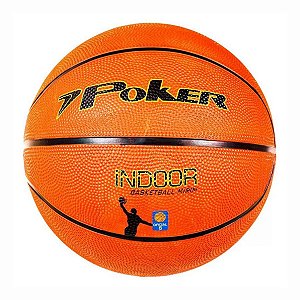Bola Basquete Poker Oficial Mirim Indoor N.5 Unissex Laranja