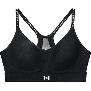 Top Under Armour Infinity Covered Low Feminino Preto